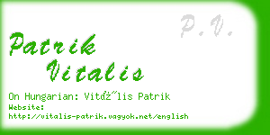 patrik vitalis business card